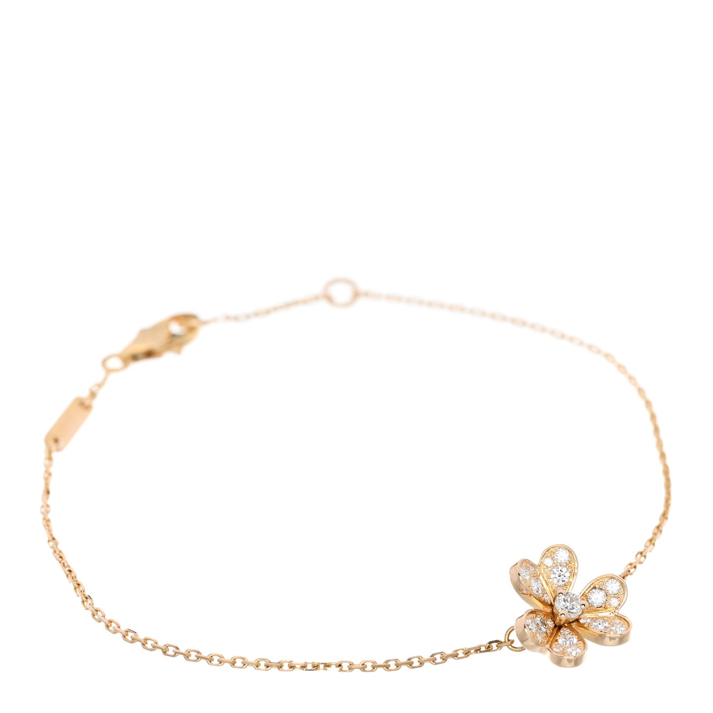 18K Yellow Gold Diamond Mini Frivole Pave Bracelet