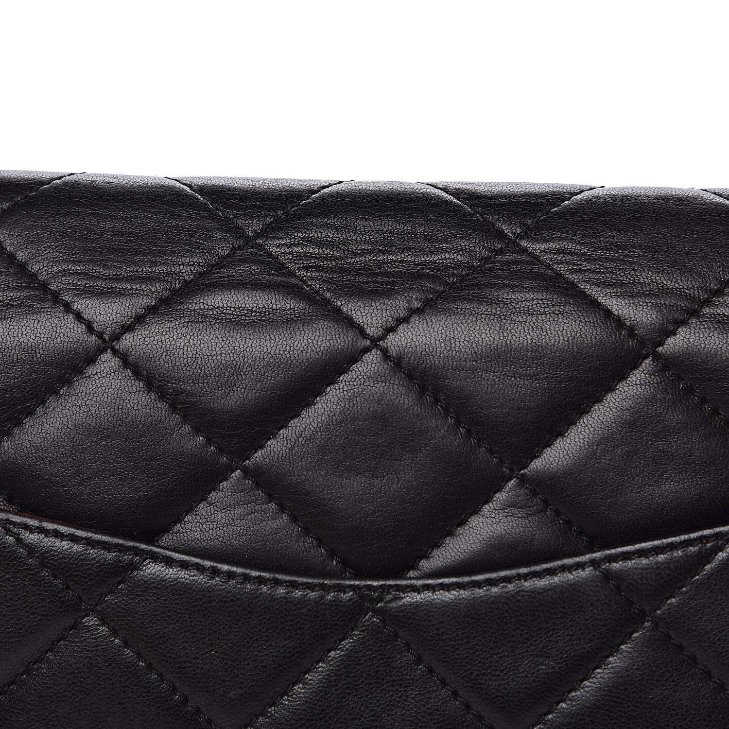 Chanel Lambskin Quilted Medium Double Flap Black 11 of 17