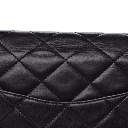 Chanel Lambskin Quilted Medium Double Flap Black 11 of 17