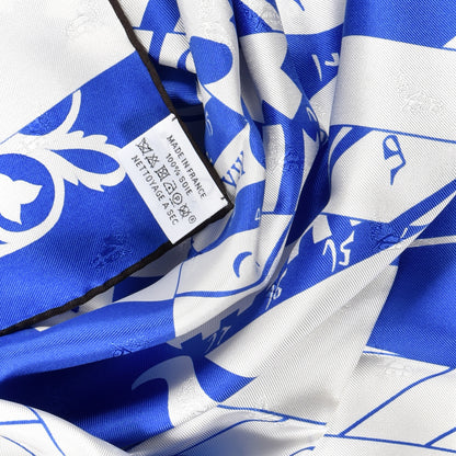 Hermes Silk Astrologie Nouvelle Scarf 90 Bleu Royal White 5 of 5