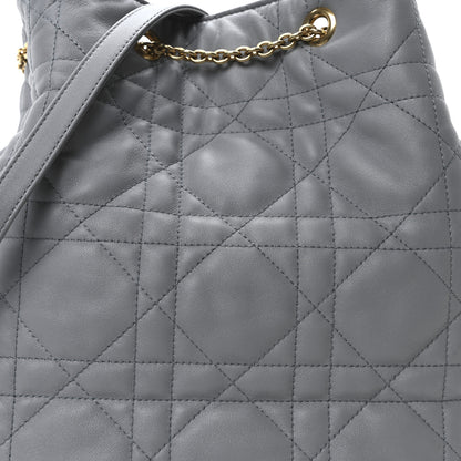 Christian Dior Lambskin Supple Macrocannage Ammi Bag Grey 7 of 9