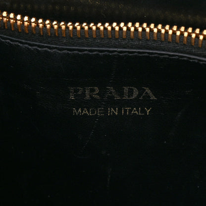Prada Saffiano Cuir Calfskin Medium Monochrome Top Handle Tote Black 6 of 12