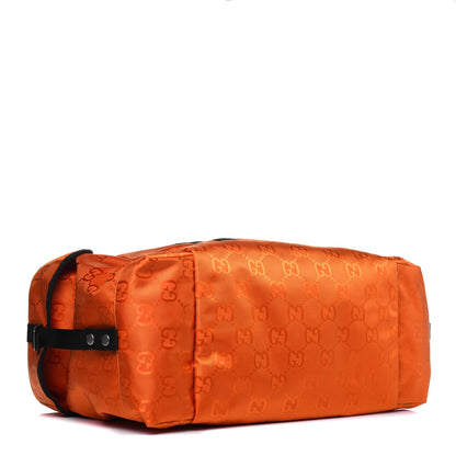 Gucci Econyl Nylon Monogram Off The Grid Duffle Bag Carrot Orange Black 3 of 14