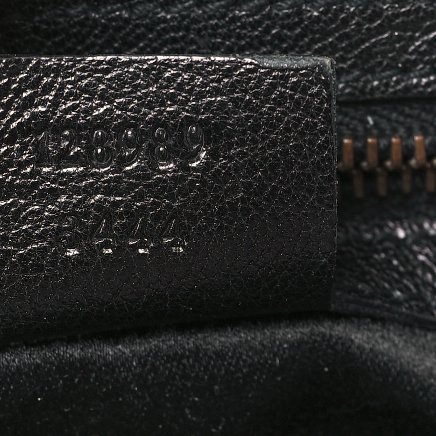 Calfskin Web Metal Bamboo Tote Black