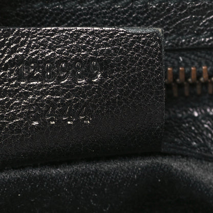 Gucci Calfskin Web Metal Bamboo Tote Black 7 of 9
