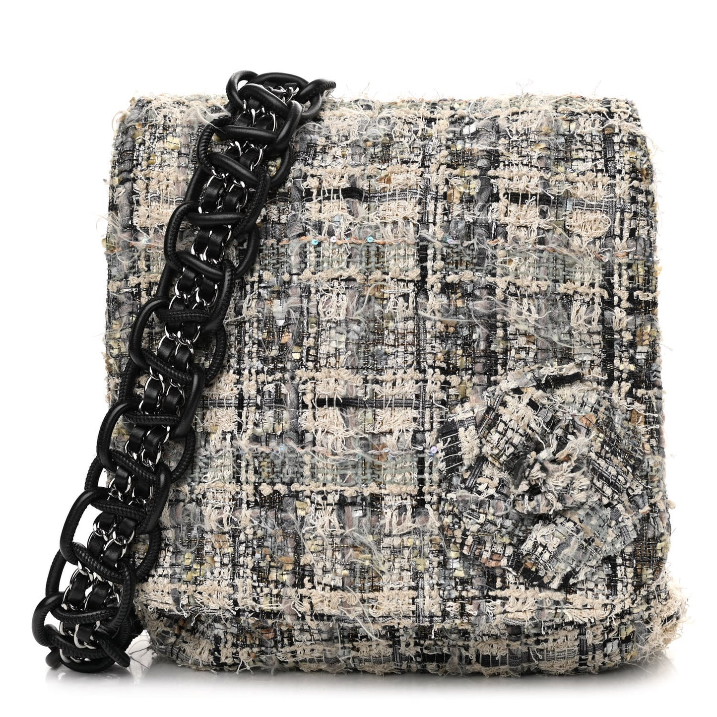 Tweed Camellia Messenger Multicolor