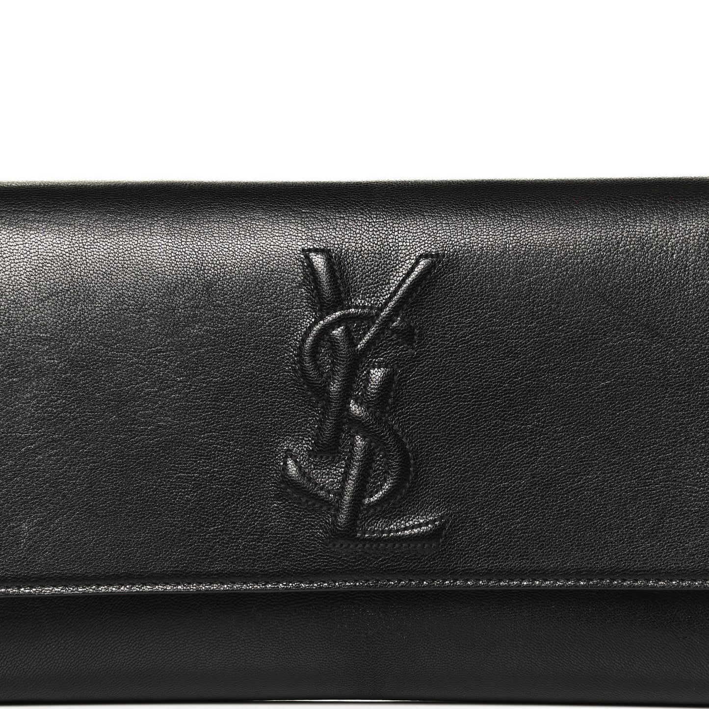 Calfskin Monogram Large Belle De Jour Clutch Black