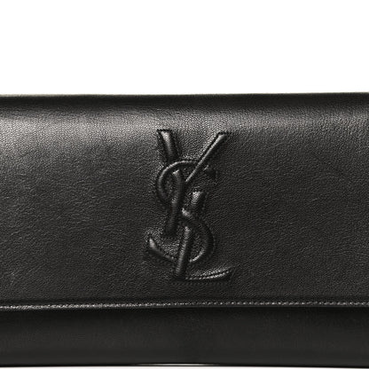 Saint Laurent Calfskin Monogram Large Belle De Jour Clutch Black 7 of 9