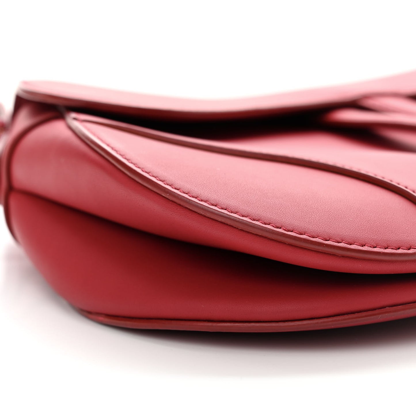 Ultra Matte Calfskin Saddle Bag Red