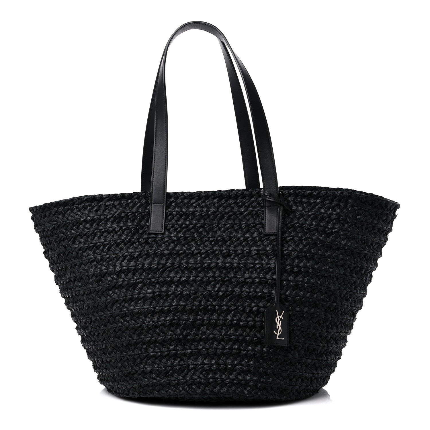 Saint Laurent Raffia Medium Panier Bag Black 1 of 9