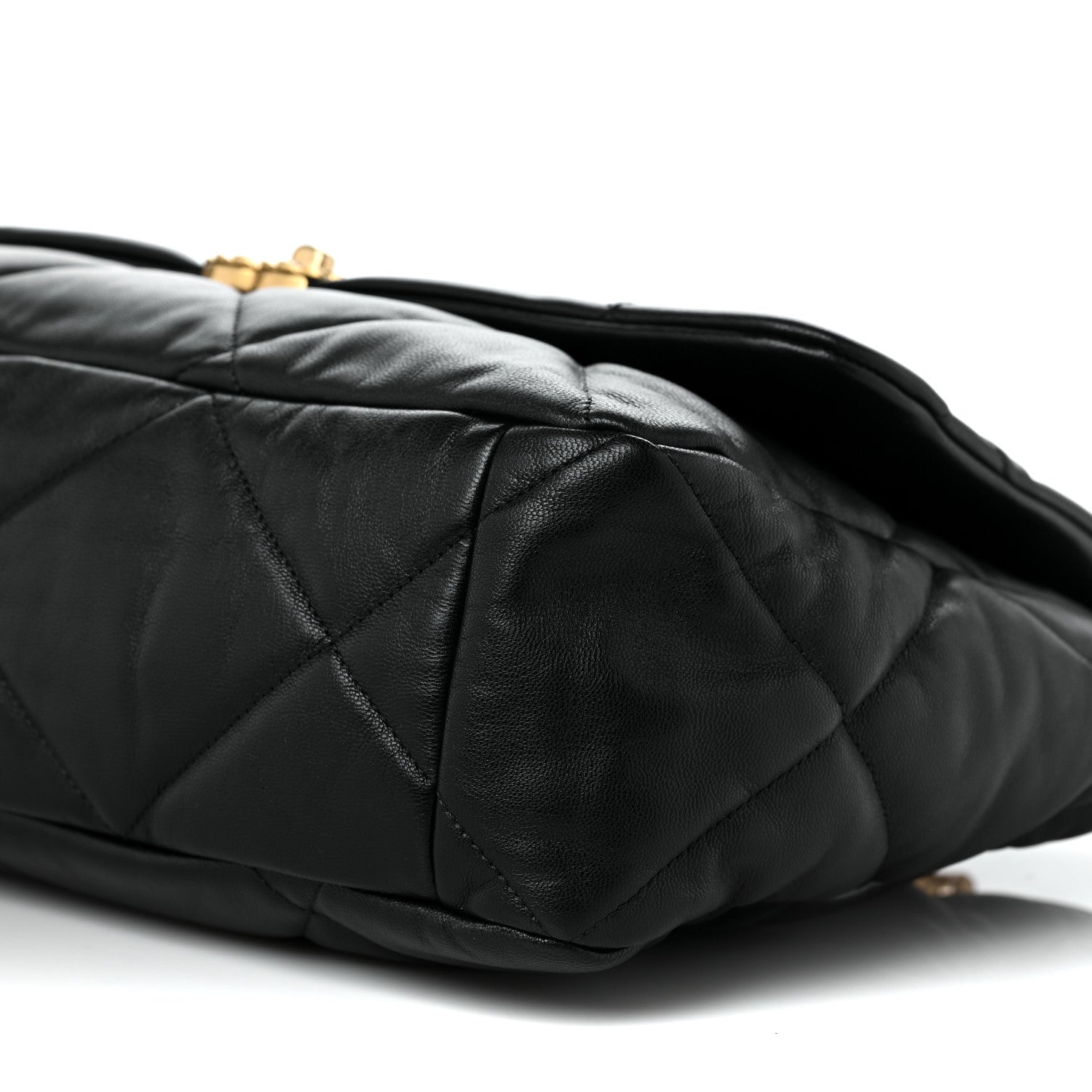 Chanel Goatskin Quilted Maxi Chanel 19 Flap Black 8 of 8