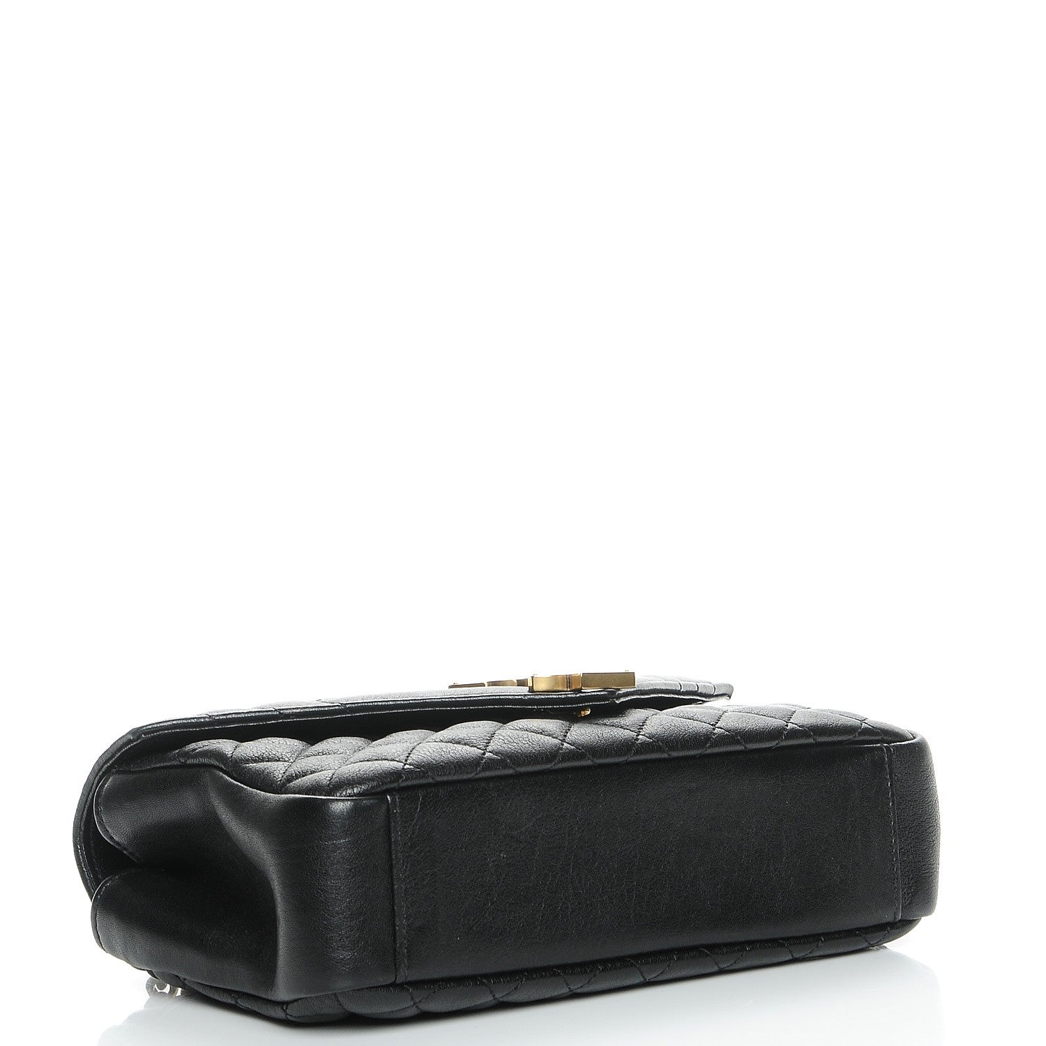 Saint Laurent Sheepskin Tri-Quilt Monogram Medium College Bag Black 4 of 7