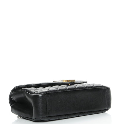 Saint Laurent Sheepskin Tri-Quilt Monogram Medium College Bag Black 4 of 7