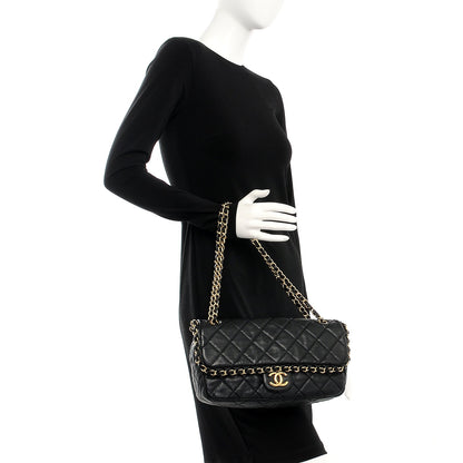 Chanel Calfskin Quilted Medium Chain Me Flap Black 2 of 8