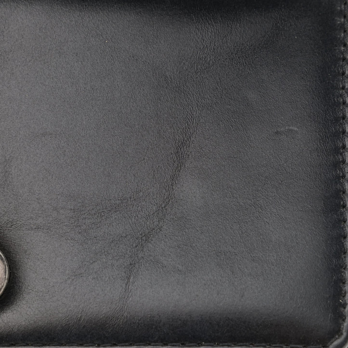 Shiny Goatskin Quilted Small Boy Top Handle Flap Charcoal