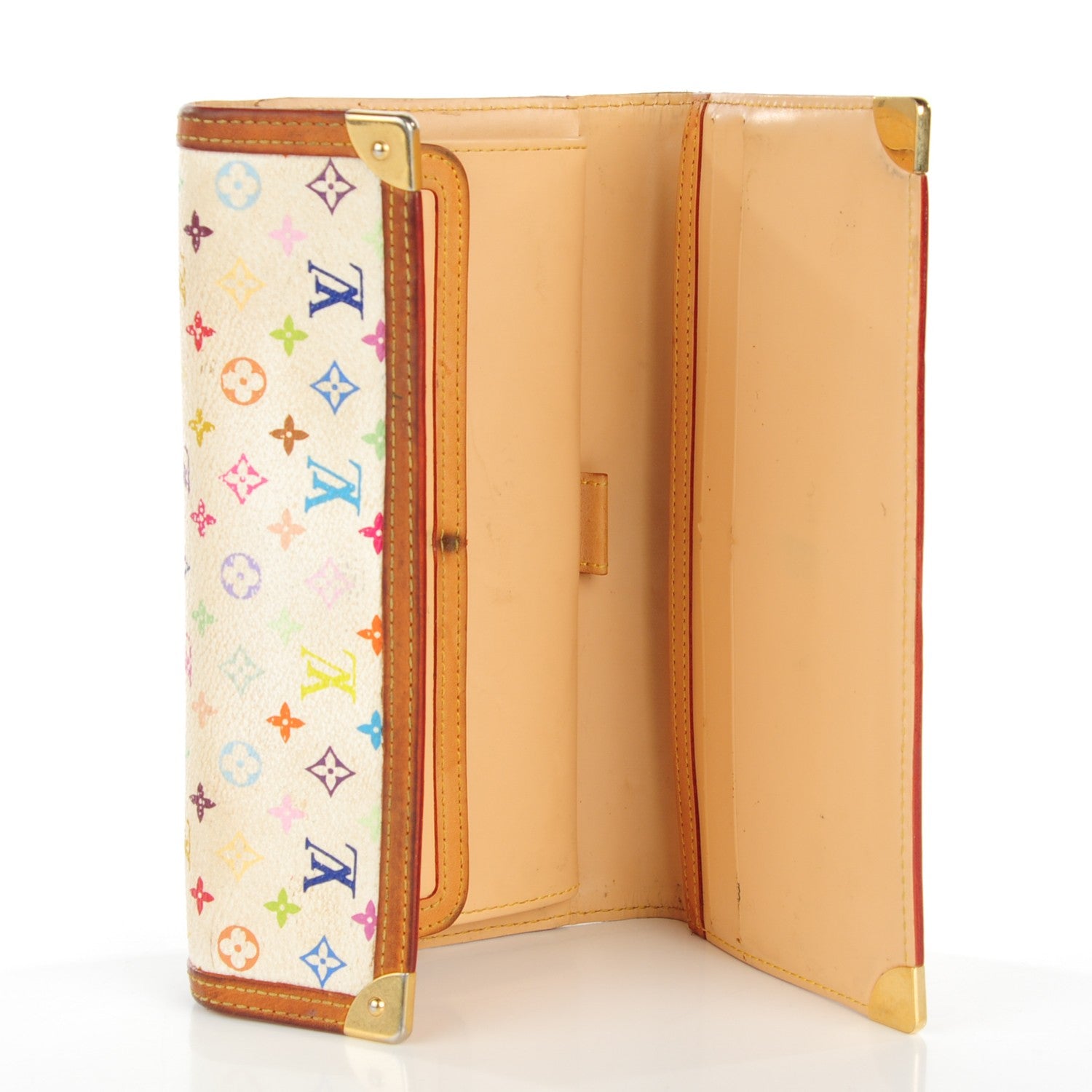 Louis Vuitton Monogram Multicolor Porte Tresor International Wallet White 6 of 14