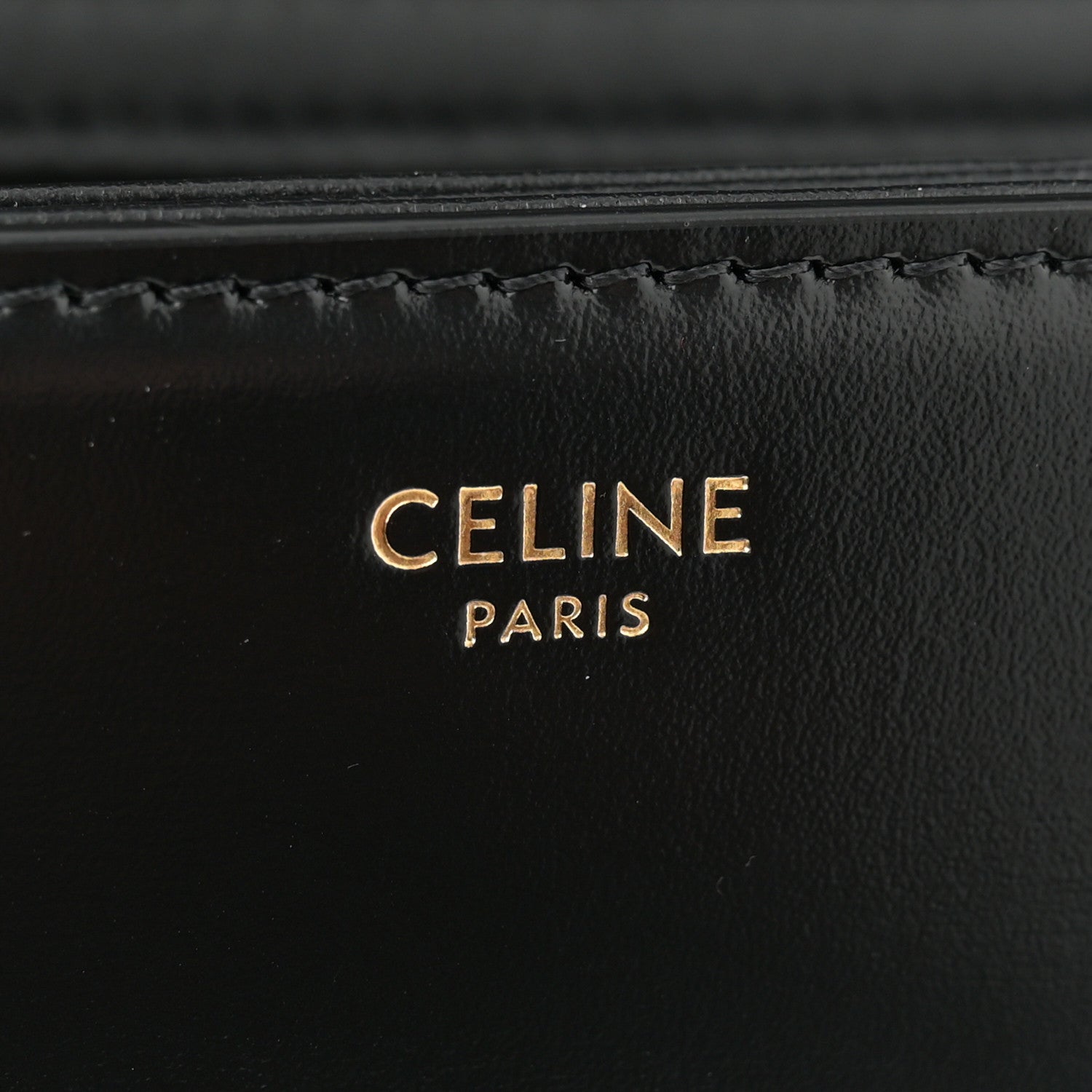 Celine Shiny Calfskin Teen Triomphe Black 6 of 10