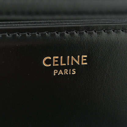 Celine Shiny Calfskin Teen Triomphe Black 6 of 10