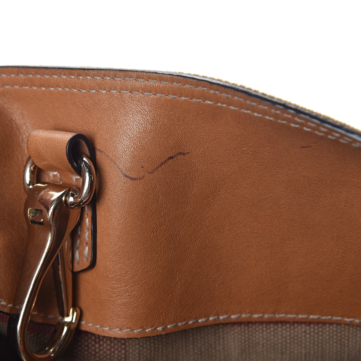 Canvas Mega Check Medium Ashby Hobo Saddle Brown