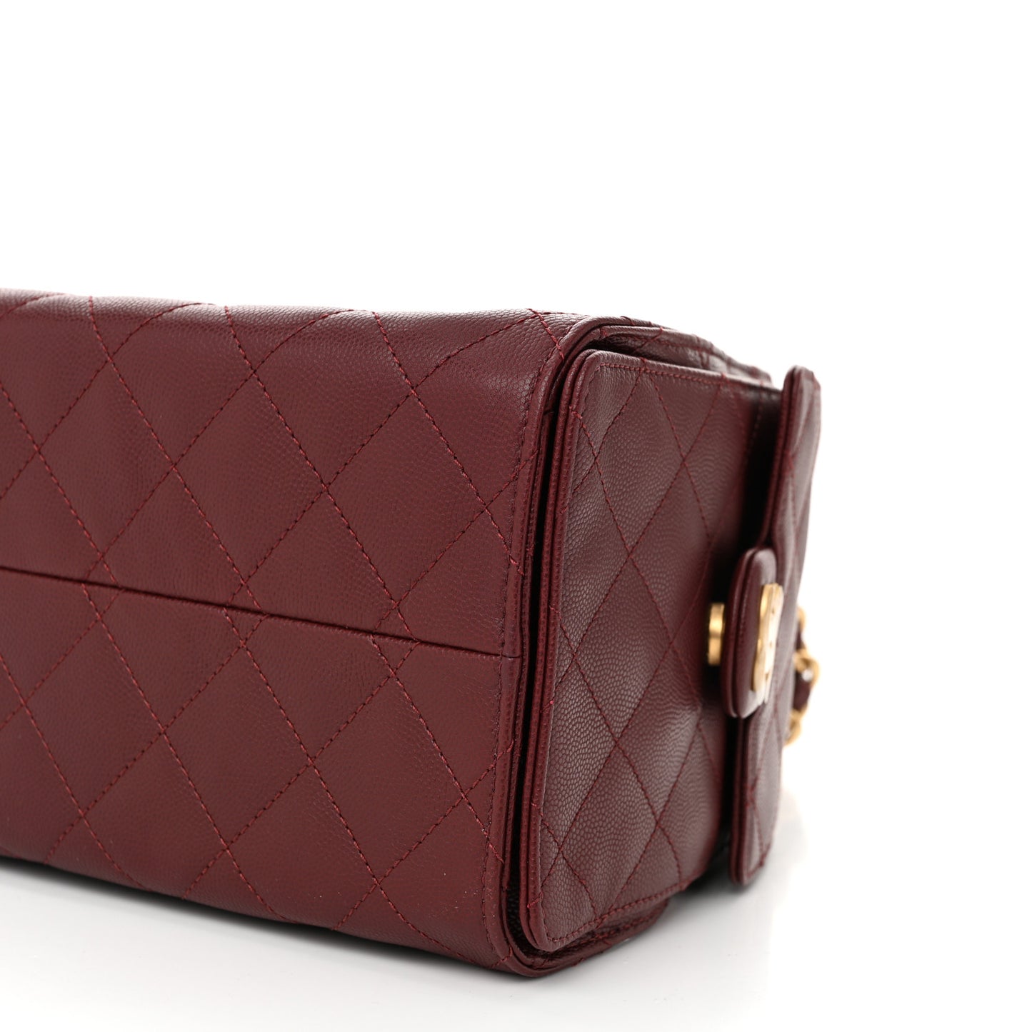 Caviar Quilted Small Chanel 25 Handbag Burgundy