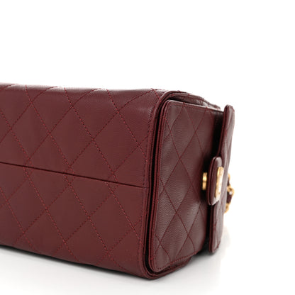 Chanel Caviar Quilted Small Chanel 25 Handbag Burgundy 10 of 10