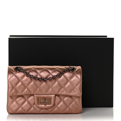 Chanel Metallic Grained Calfskin Quilted 2.55 Reissue Mini Flap Copper Pink 11 of 11