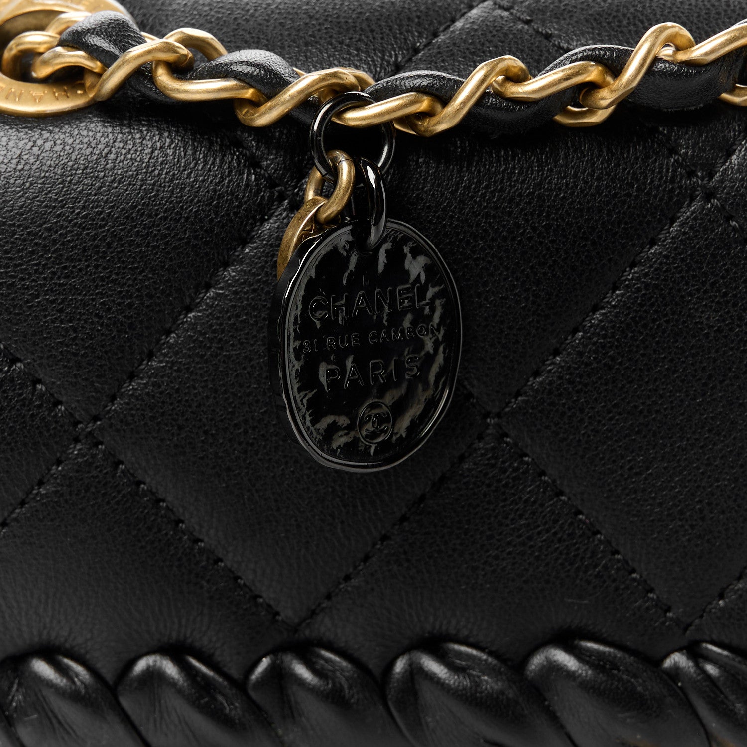 Chanel Calfskin Braided Mini My Own Frame Flap Black 9 of 13