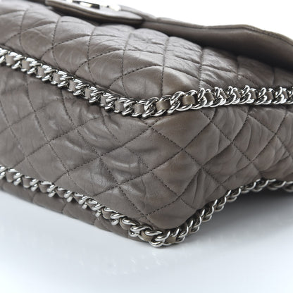 Chanel Washed Lambskin Quilted Maxi Chain Around Flap Taupe 7 of 10