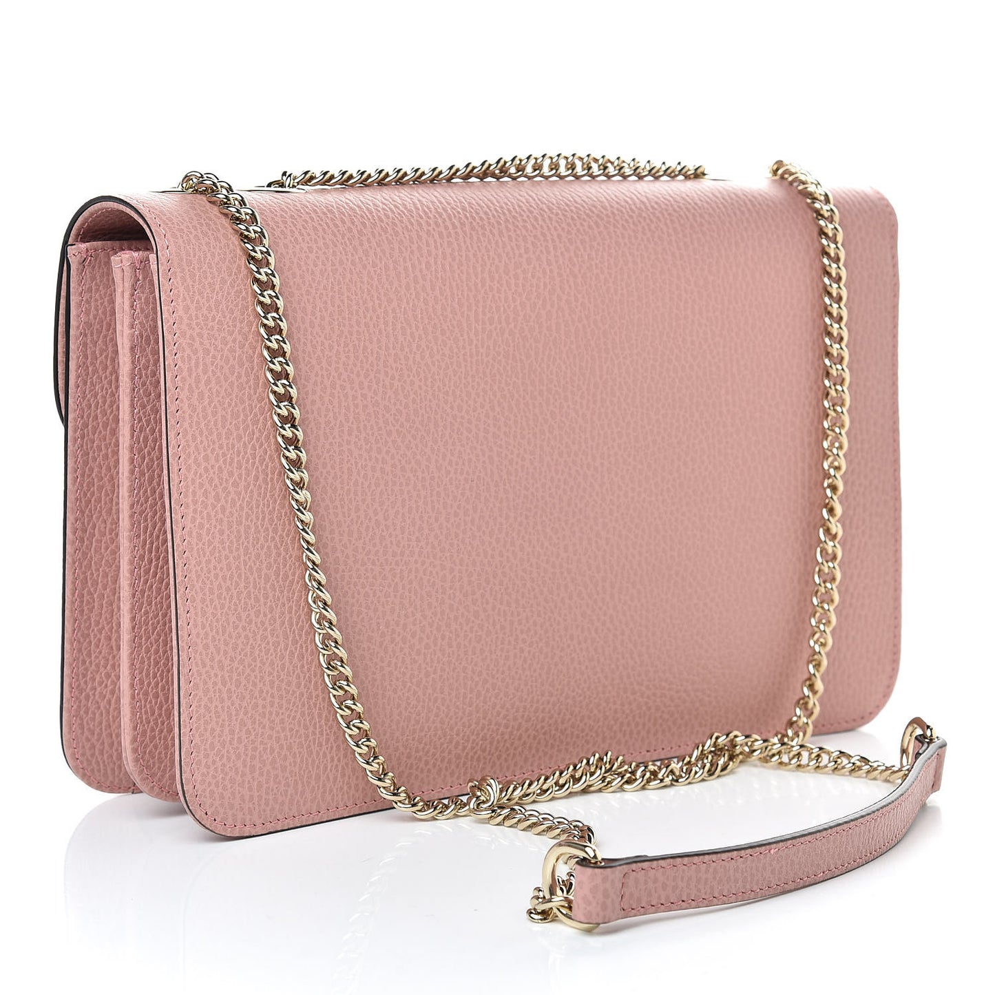 Dollar Calfskin Interlocking G Shoulder Bag Soft Pink
