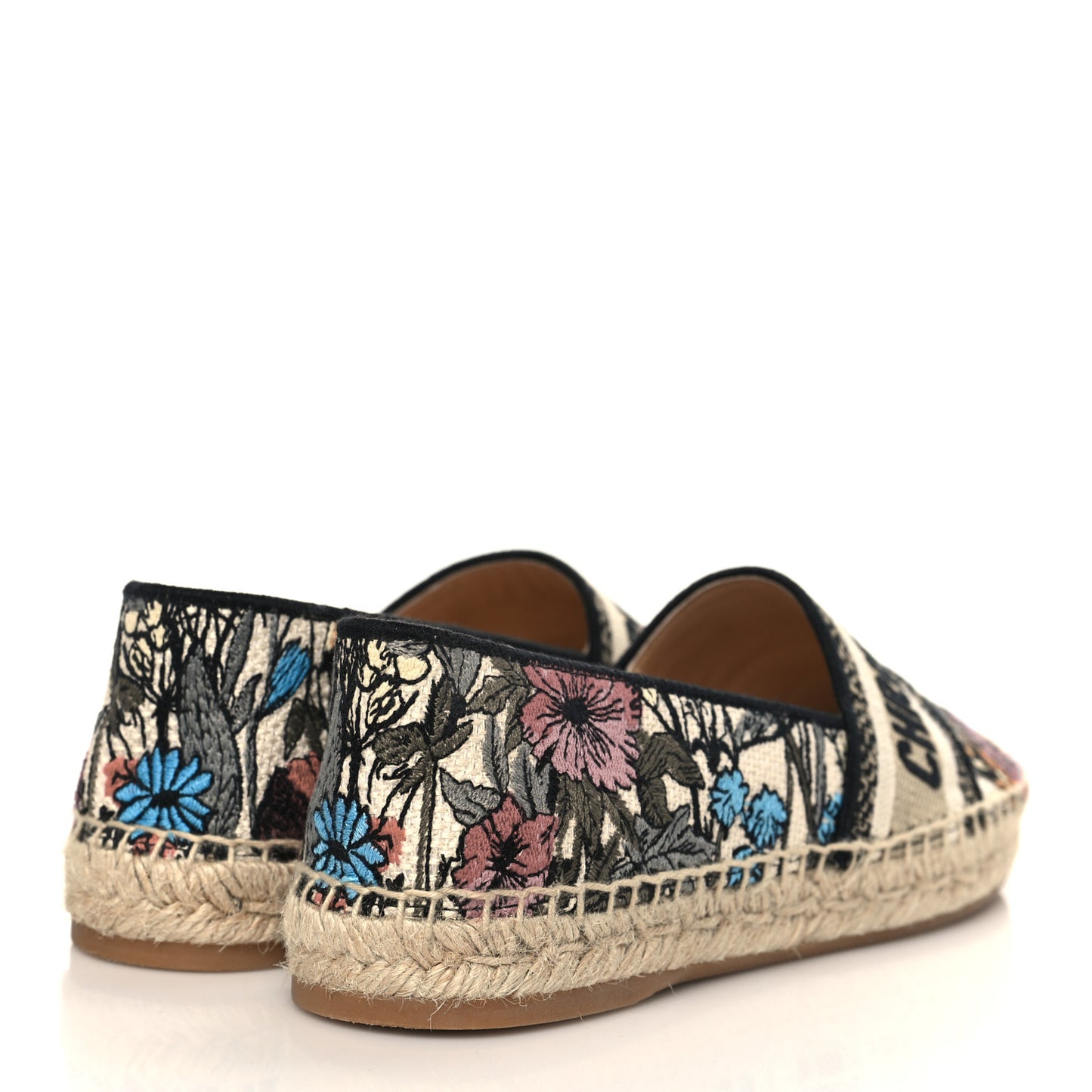 Canvas Mille Fleurs Embroidered Granville Espadrille 37 Multicolor