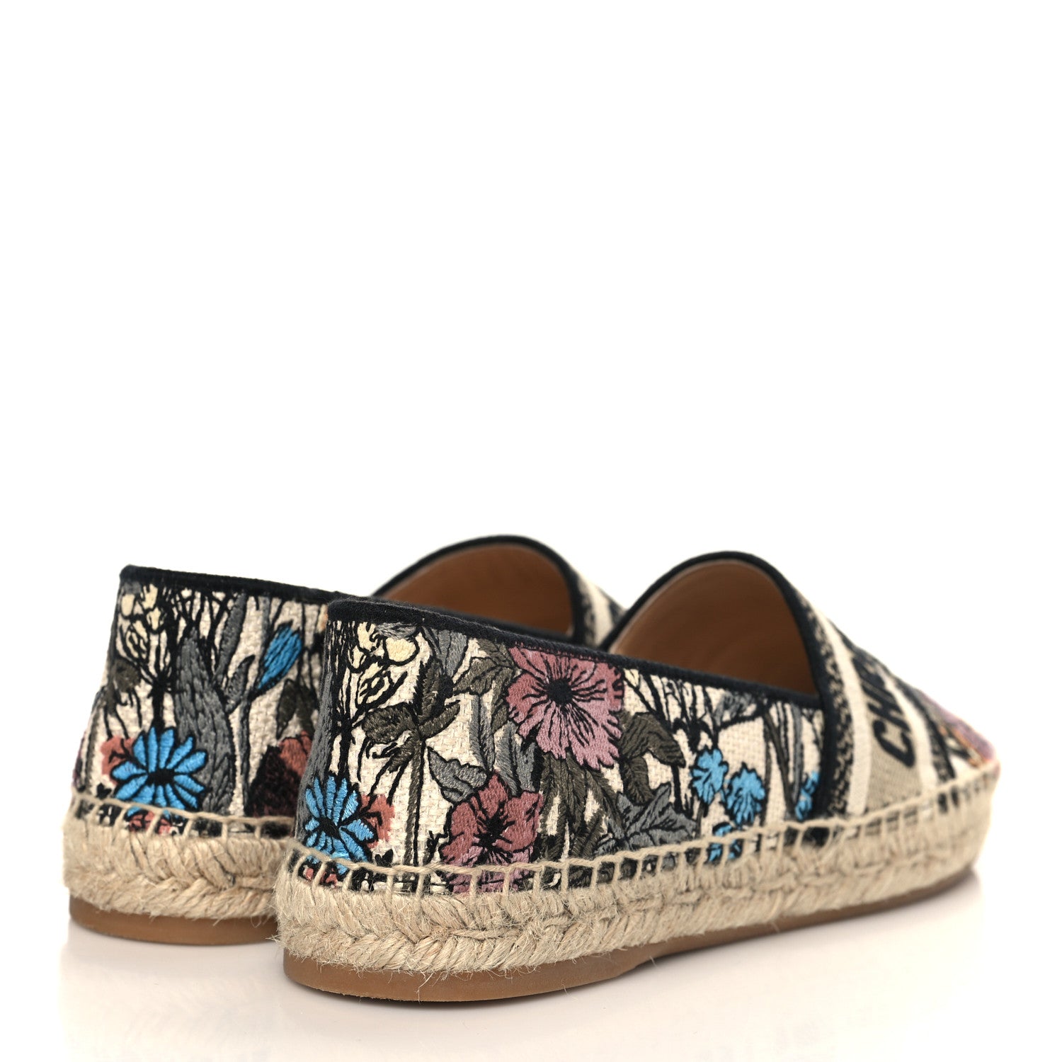 Christian Dior Canvas Mille Fleurs Embroidered Granville Espadrille 37 Multicolor 4 of 8