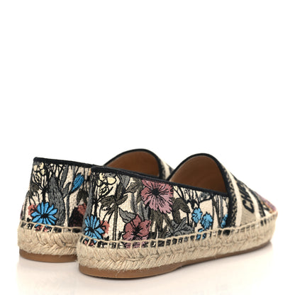 Christian Dior Canvas Mille Fleurs Embroidered Granville Espadrille 37 Multicolor 4 of 8