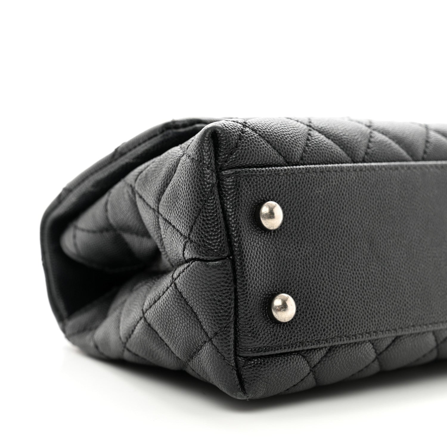 Chanel Caviar Lizard Embossed Quilted Mini Coco Handle Flap Black 9 of 12