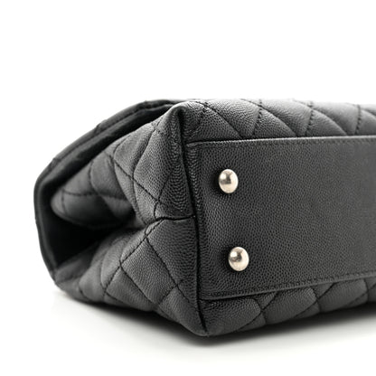 Chanel Caviar Lizard Embossed Quilted Mini Coco Handle Flap Black 9 of 12