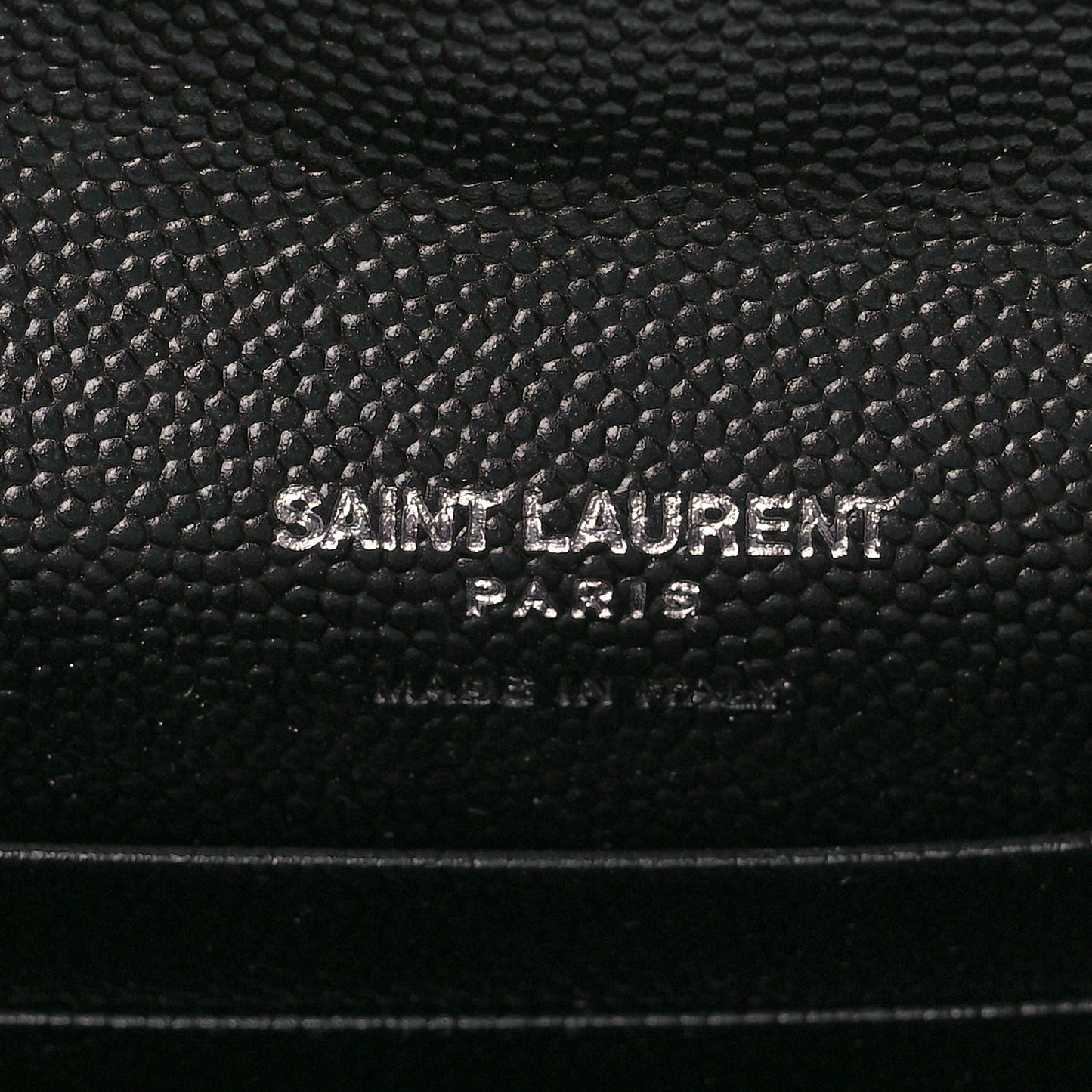 Grain De Poudre Matelasse Chevron Small Monogram Envelope Wallet Black