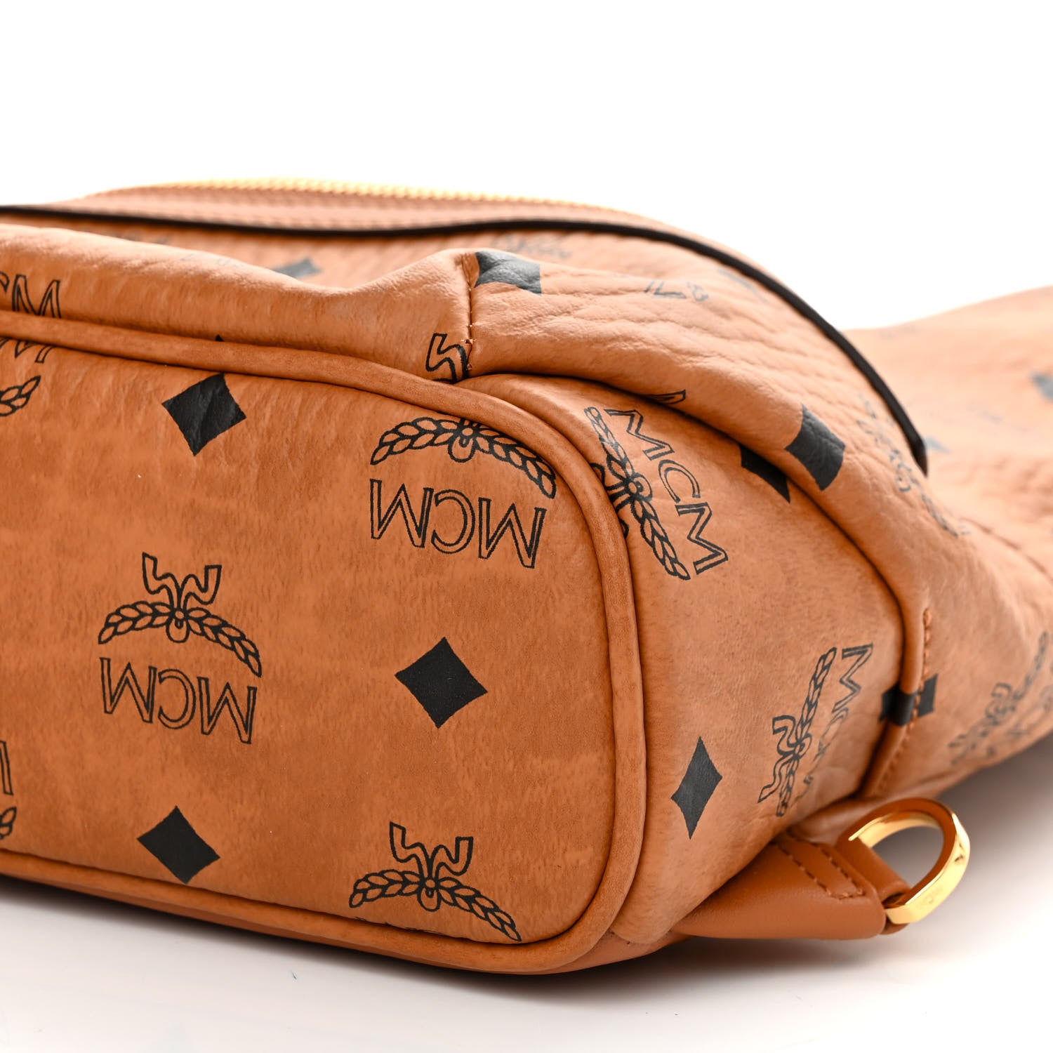 MCM Visetos Klassik Small Sling Bag Cognac 9 of 9