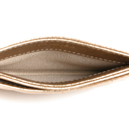 Chanel Metallic Lambskin Quilted CC Card Holder Gold 5 of 9