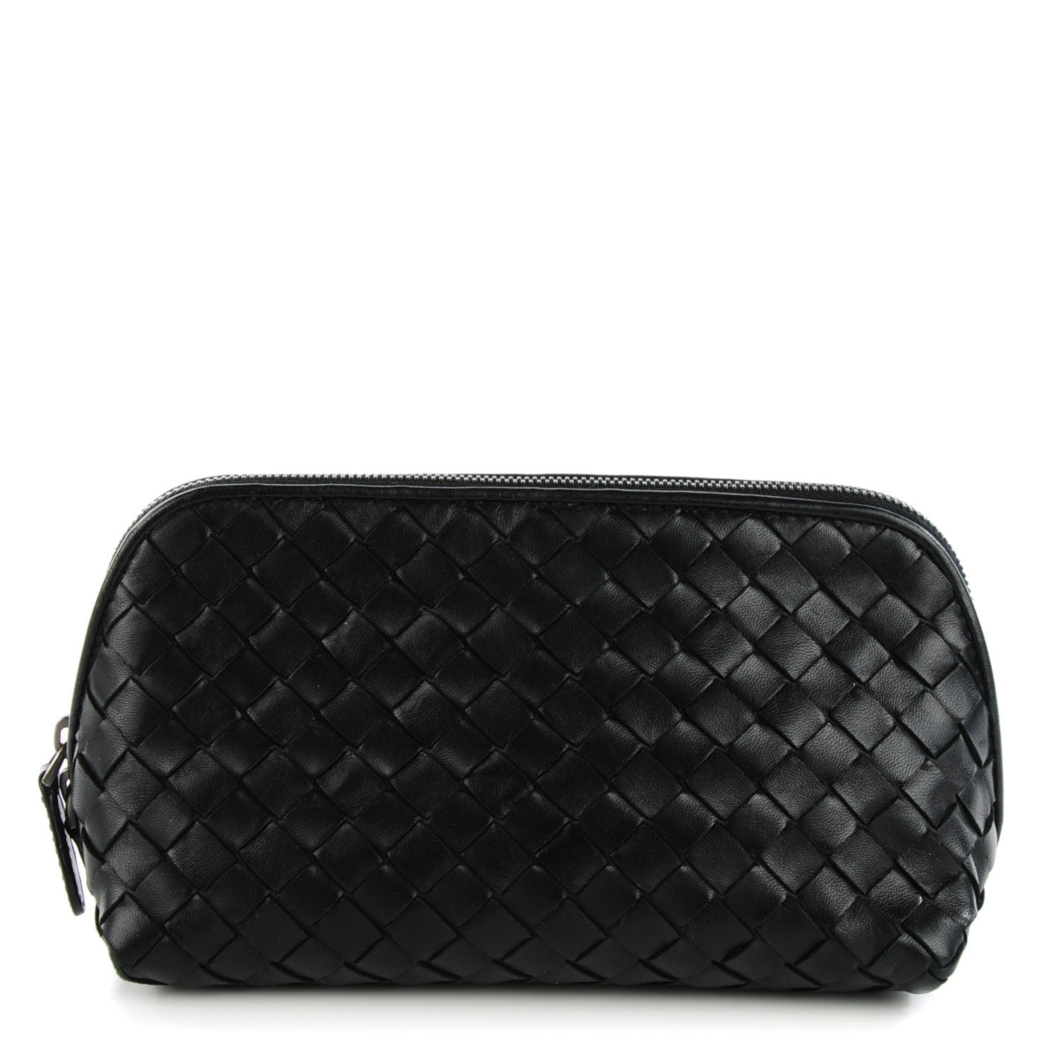 Bottega Veneta Nappa Intrecciato Cosmetic Case Nero Black 1 of 8