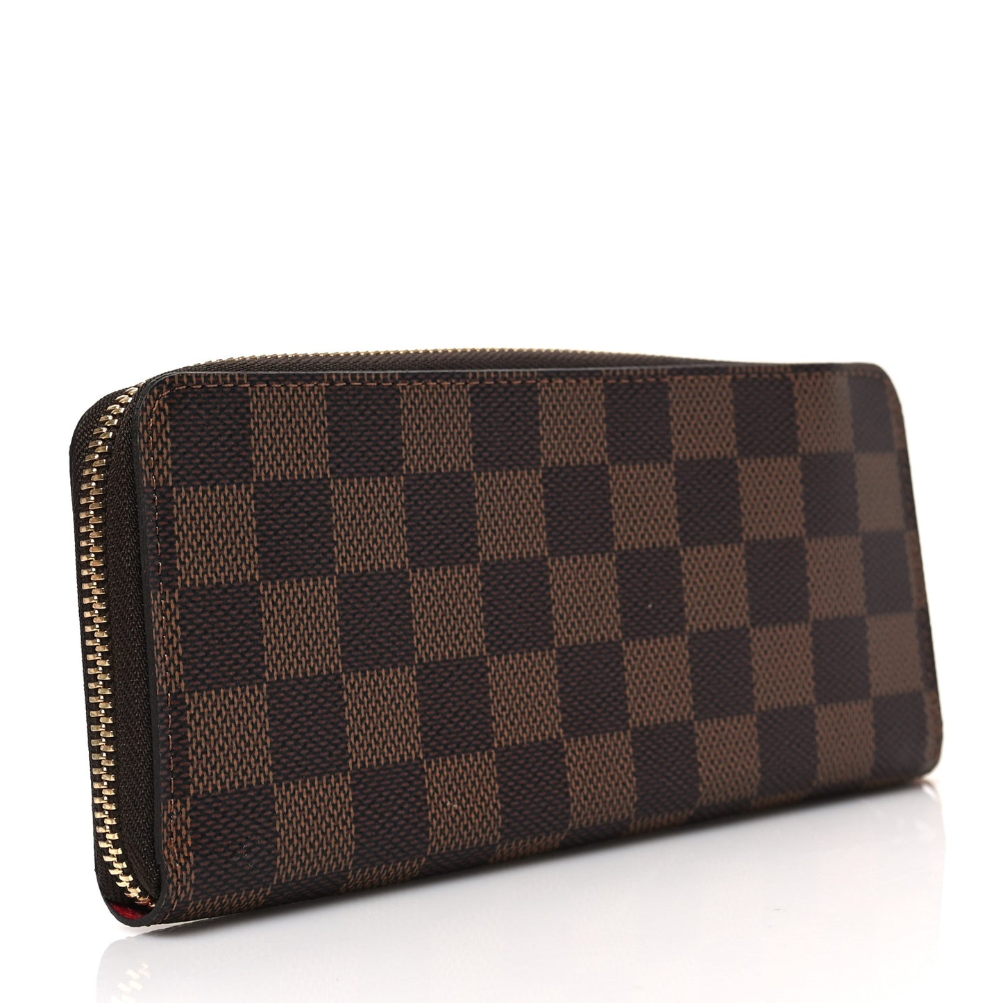 Damier Ebene Clemence Wallet Cherry