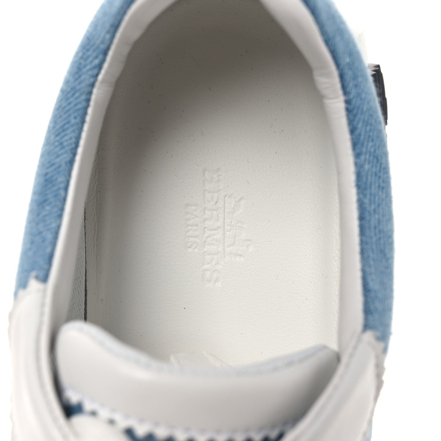Denim Calfskin Bouncing Sneakers 40 Bleu Clair White