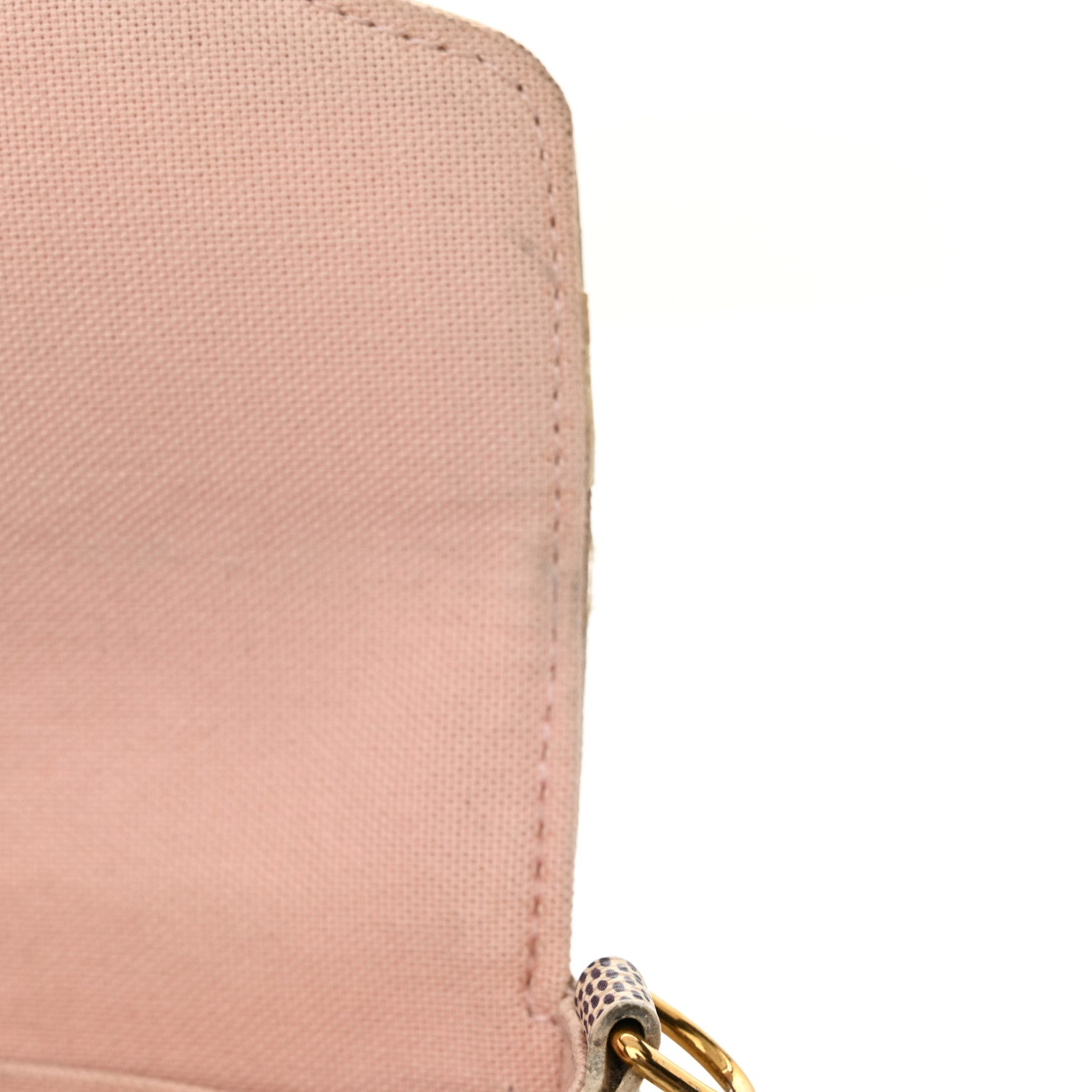 Louis Vuitton Damier Azur Pochette Felicie Chain Wallet Rose Ballerine 14 of 15