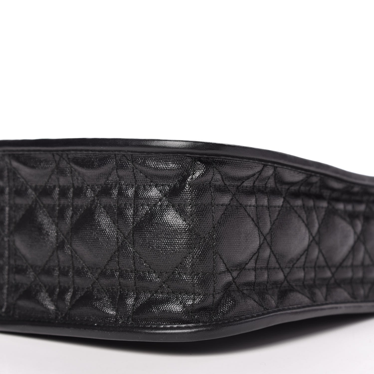 Christian Dior Coated Canvas Cannage Crossbody Bag Black 7 of 10