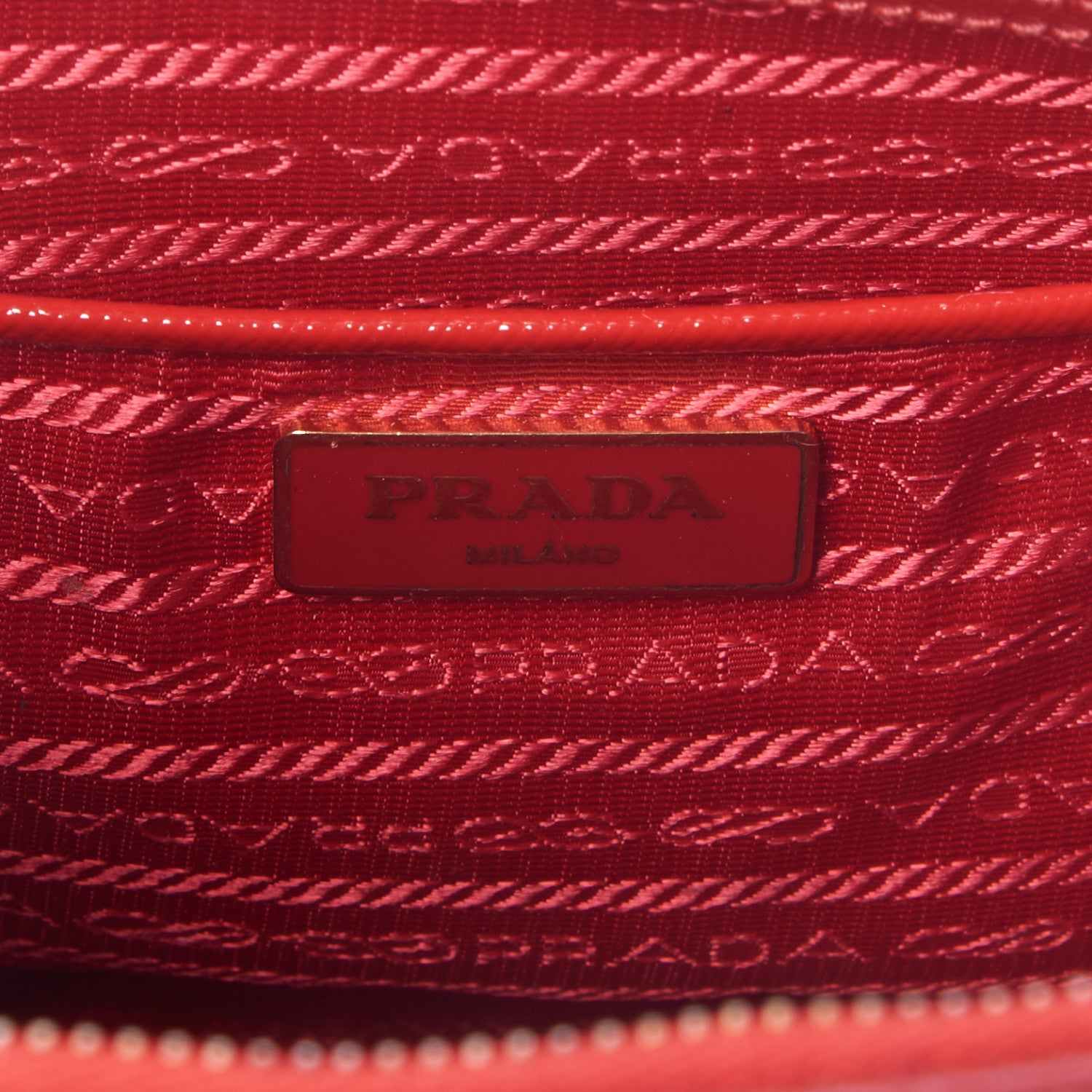 Prada Saffiano Vernice Medium Promenade Tote Rosso 5 of 7
