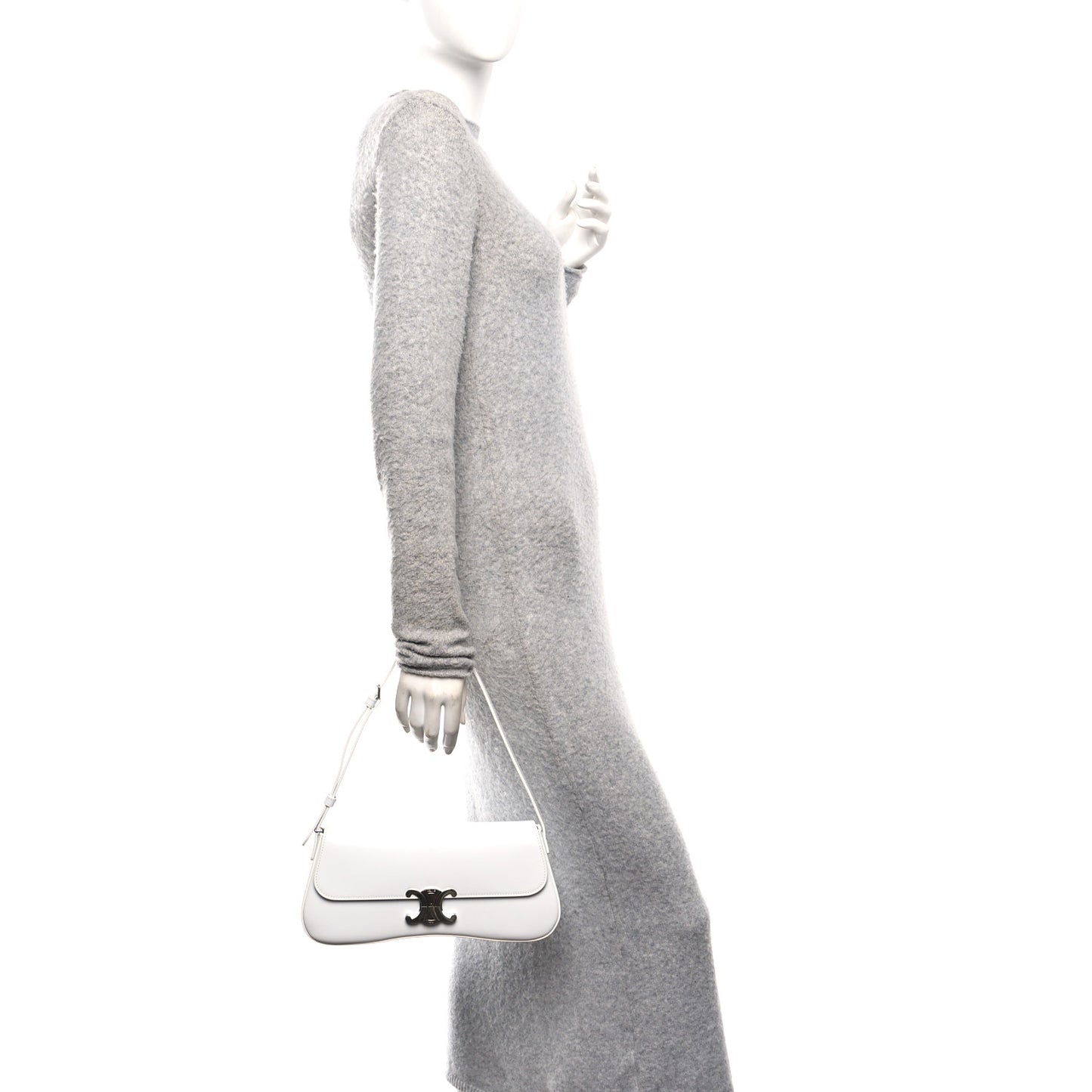 Shiny Calfskin Medium Lola Bag Blanc De Blanc