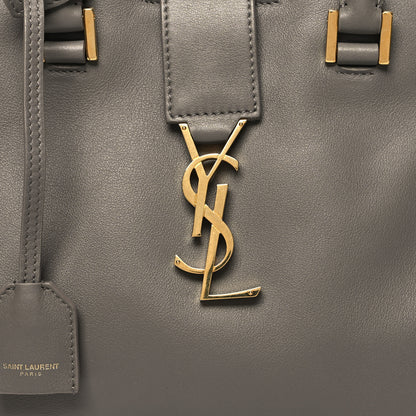 Saint Laurent Calfskin Monogram Baby Cabas Fog 8 of 12
