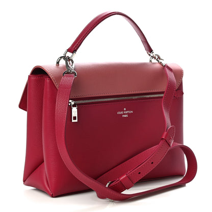 Louis Vuitton Soft Calfskin My Lockme Top Handle Rose Boudoir Lie de Vin Creme 2 of 9