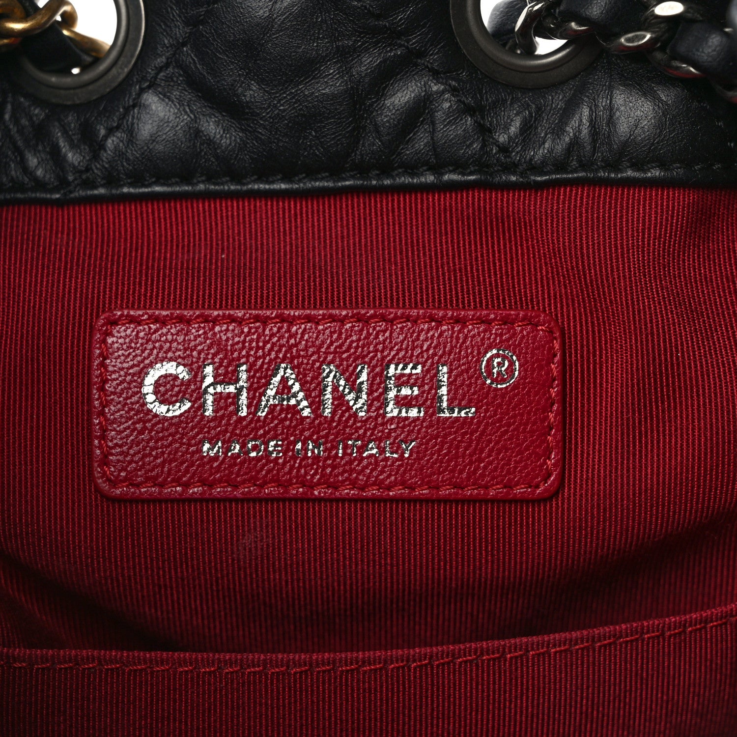 Chanel Aged Calfskin Chevron Quilted Small Gabrielle Backpack Black 6 of 10
