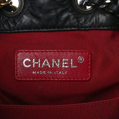 Chanel Aged Calfskin Chevron Quilted Small Gabrielle Backpack Black 6 of 10