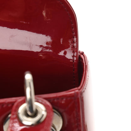 Christian Dior Patent Cannage Mini Lady Dior Red 11 of 12