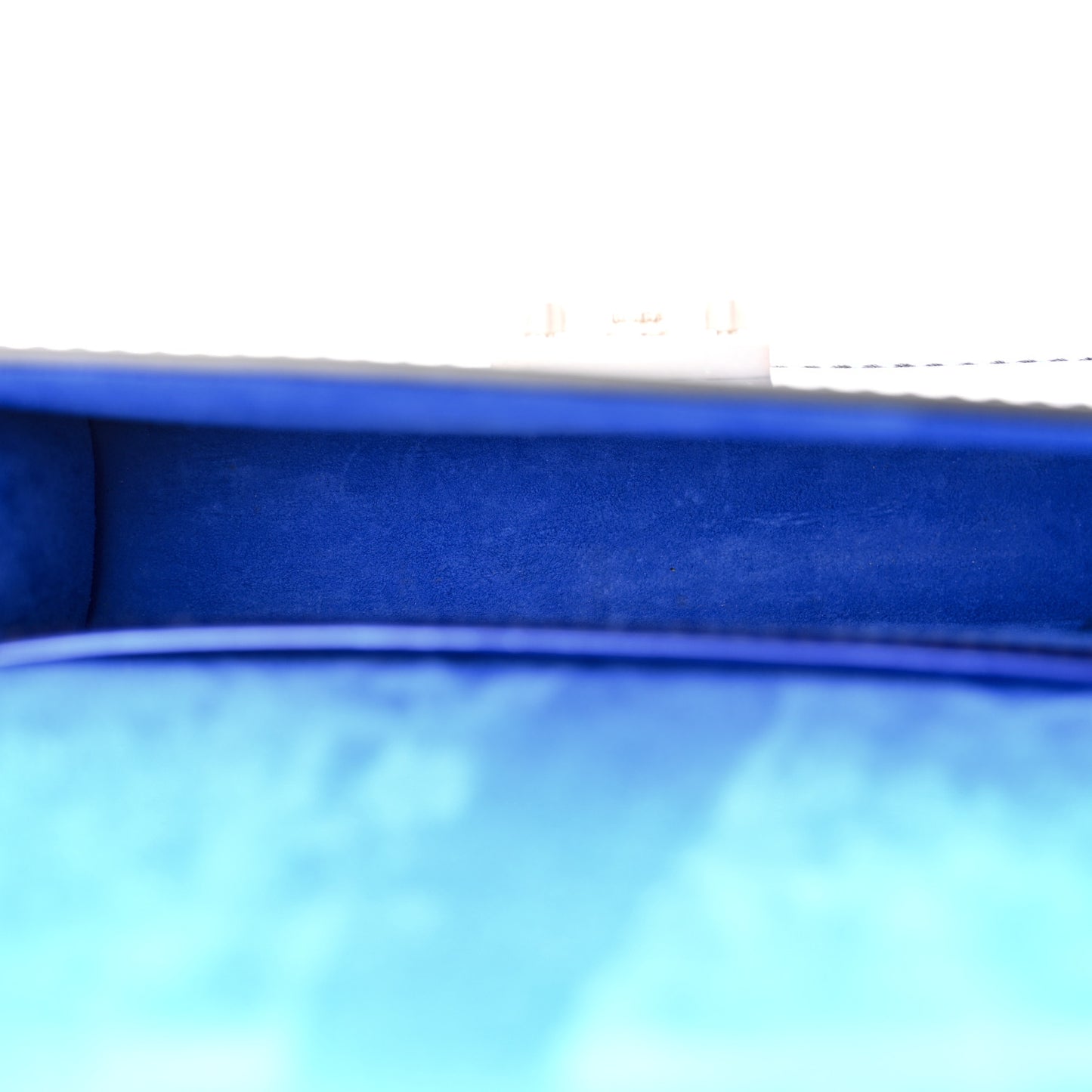 Metallic Patent Crystal Dioraddict Flap Bag Blue